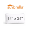 Custom 14" x 24" Rectangular Boxed Sunbrella® Outdoor Pillow (3" Thick) available in over 700 Sunbrella® fabrics.