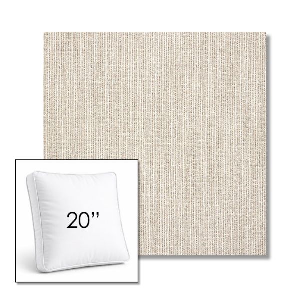 Picture of Adena Sand | 20" Square Boxed Sunbrella® Outdoor Pillow (3" Thick)