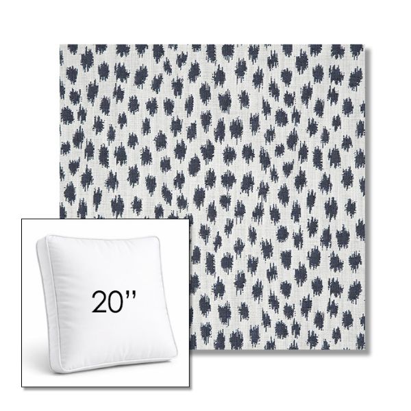 Picture of Agra Indigo | 20" Square Boxed Sunbrella® Outdoor Pillow (3" Thick)