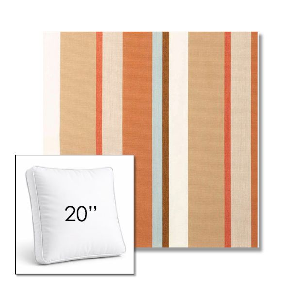 Picture of Beaming Mojave | 20" Square Boxed Sunbrella® Outdoor Pillow (3" Thick)