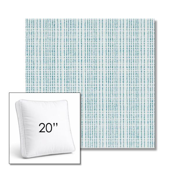 Picture of Benson Lagoon | 20" Square Boxed Sunbrella® Outdoor Pillow (3" Thick)