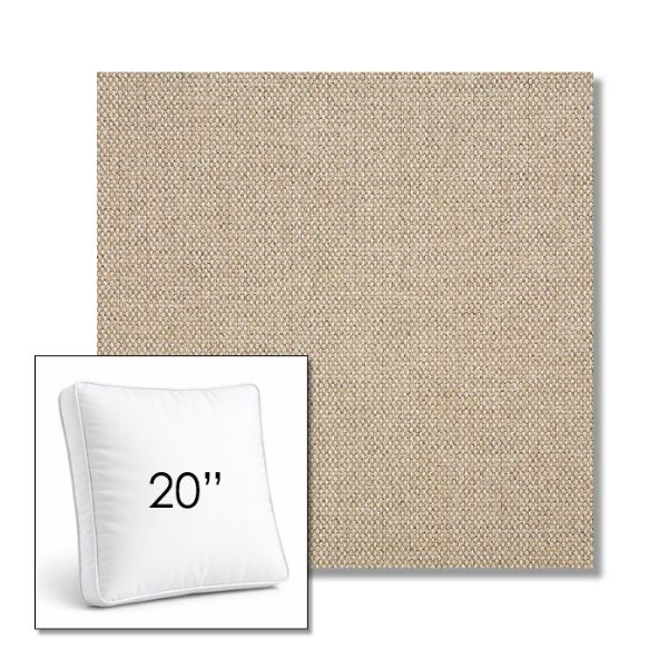 Picture of Blend Sand | 20" Square Boxed Sunbrella® Outdoor Pillow (3" Thick)