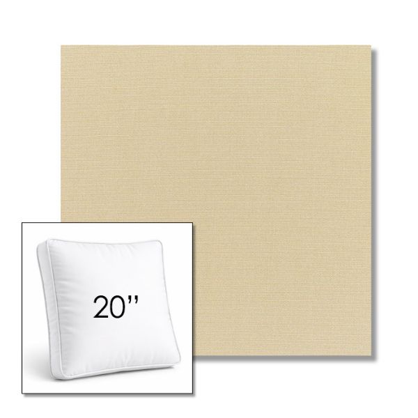 Picture of Canvas Antique Beige | 20" Square Boxed Sunbrella® Outdoor Pillow (3" Thick)
