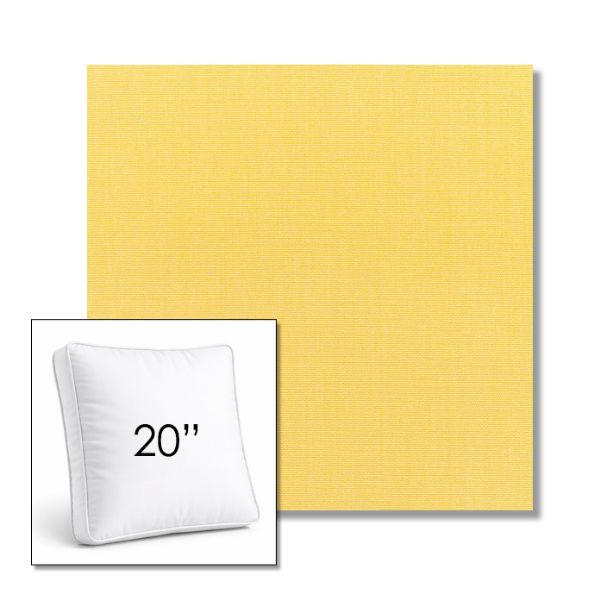 Picture of Canvas Buttercup | 20" Square Boxed Sunbrella® Outdoor Pillow (3" Thick)