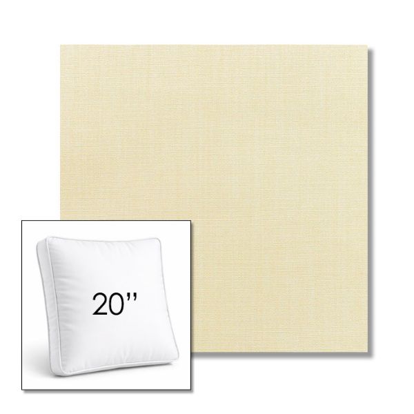 Picture of Canvas Vellum | 20" Square Boxed Sunbrella® Outdoor Pillow (3" Thick)