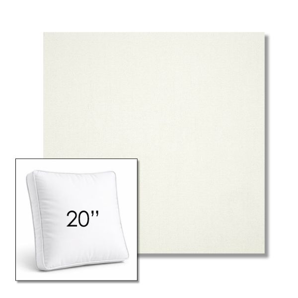 Picture of Canvas White | 20" Square Boxed Sunbrella® Outdoor Pillow (3" Thick)