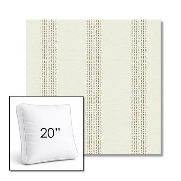 Picture of Caper Linen | 20" Square Boxed Sunbrella® Outdoor Pillow (3" Thick)