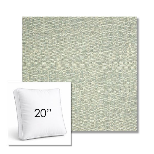 Picture of Chartres Mist | 20" Square Boxed Sunbrella® Outdoor Pillow (3" Thick)