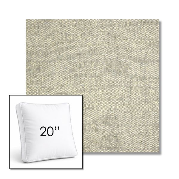 Picture of Chartres Pebble | 20" Square Boxed Sunbrella® Outdoor Pillow (3" Thick)