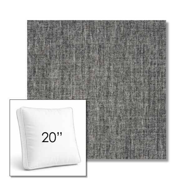 Picture of Crush Pewter | 20" Square Boxed Sunbrella® Outdoor Pillow (3" Thick)