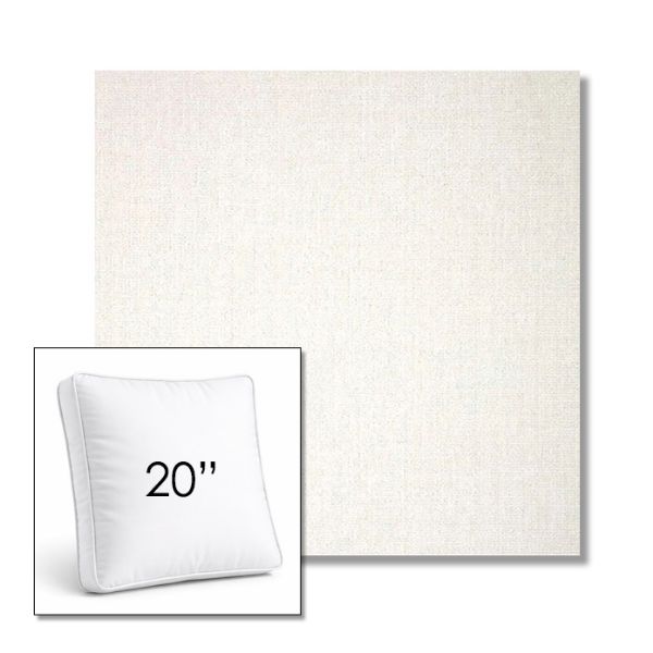 Picture of Crush Snow | 20" Square Boxed Sunbrella® Outdoor Pillow (3" Thick)