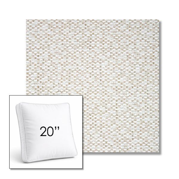 Picture of Dumont Stucco | 20" Square Boxed Sunbrella® Outdoor Pillow (3" Thick)