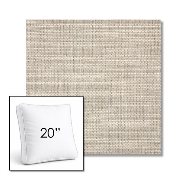 Picture of Echo Ash | 20" Square Boxed Sunbrella® Outdoor Pillow (3" Thick)
