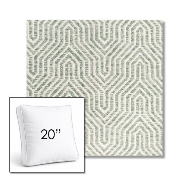 Picture of Etna Juniper | 20" Square Boxed Sunbrella® Outdoor Pillow (3" Thick)