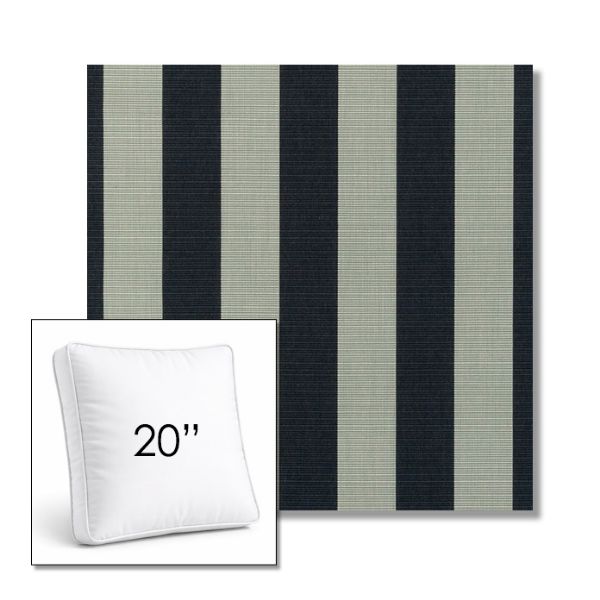 Picture of Expressive Mist | 20" Square Boxed Sunbrella® Outdoor Pillow (3" Thick)