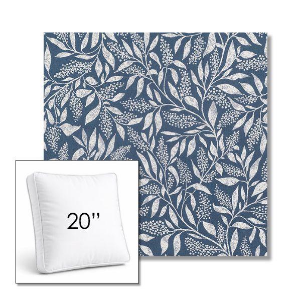 Picture of Exquisite Indigo | 20" Square Boxed Sunbrella® Outdoor Pillow (3" Thick)