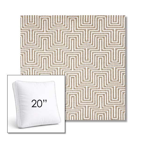 Picture of Figure Mineral | 20" Square Boxed Sunbrella® Outdoor Pillow (3" Thick)