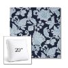 Picture of Floral Song Navy | 20" Square Boxed Sunbrella® Outdoor Pillow (3" Thick)