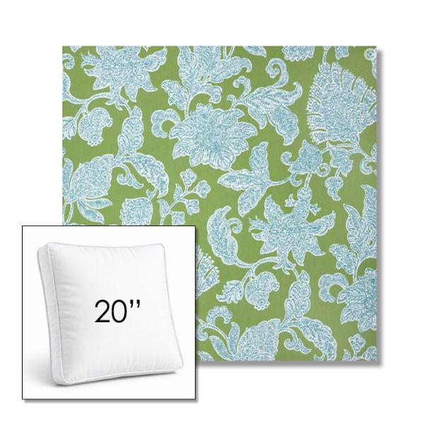 Picture of Floral Song Spring | 20" Square Boxed Sunbrella® Outdoor Pillow (3" Thick)