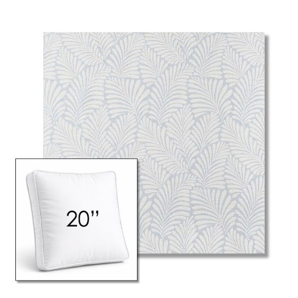Picture of Frond Sky | 20" Square Boxed Sunbrella® Outdoor Pillow (3" Thick)