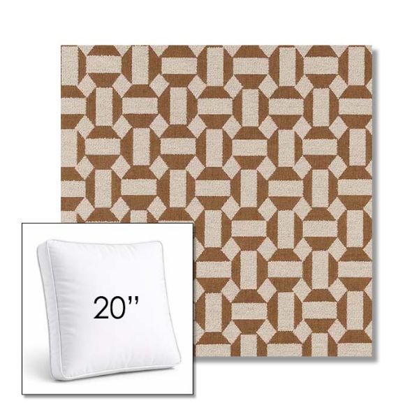 Picture of Hoopla Cold Brew | 20" Square Boxed Sunbrella® Outdoor Pillow (3" Thick)