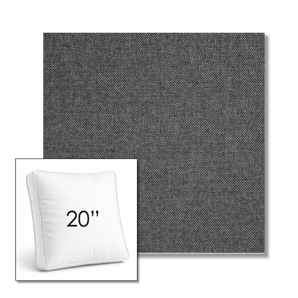 Picture of Idol Slate | 20" Square Boxed Sunbrella® Outdoor Pillow (3" Thick)