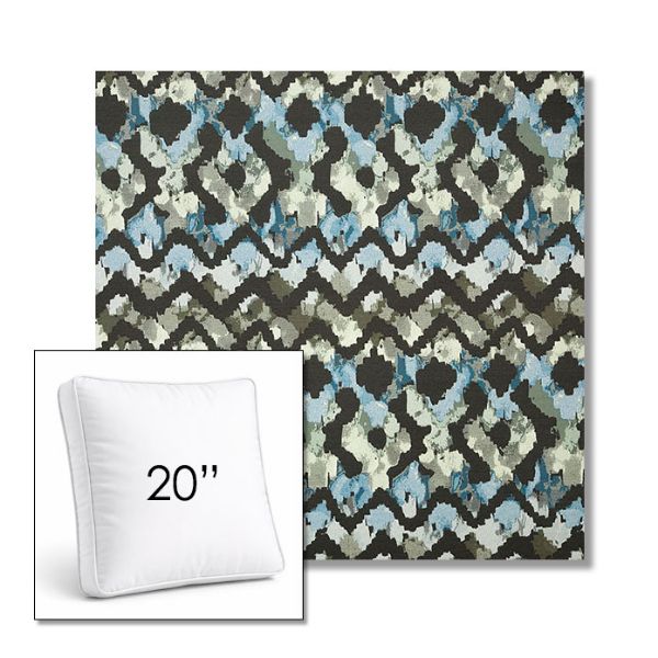 Picture of Inga Green Tea | 20" Square Boxed Sunbrella® Outdoor Pillow (3" Thick)