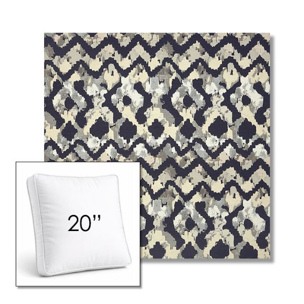 Picture of Inga Midnight | 20" Square Boxed Sunbrella® Outdoor Pillow (3" Thick)