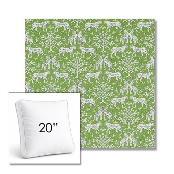 Picture of Jaipur Frame Chive | 20" Square Boxed Sunbrella® Outdoor Pillow (3" Thick)