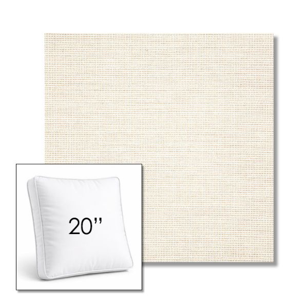 Picture of Kudos Vellum | 20" Square Boxed Sunbrella® Outdoor Pillow (3" Thick)