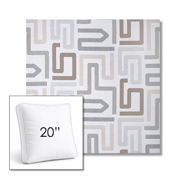 Picture of Labyrinth Cloud | 20" Square Boxed Sunbrella® Outdoor Pillow (3" Thick)
