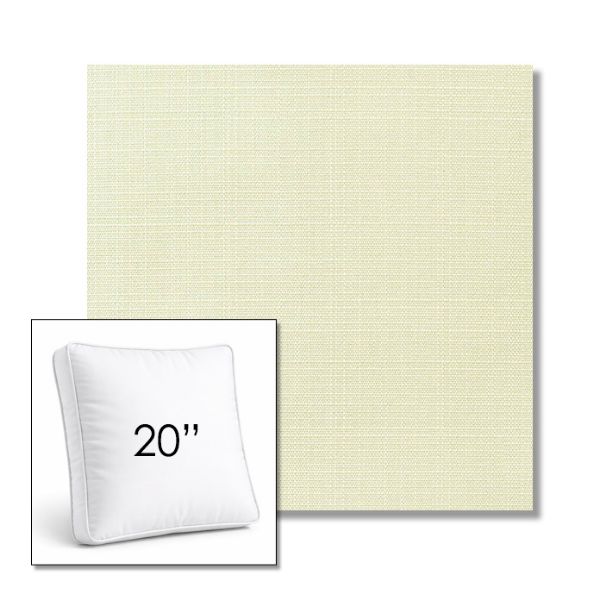 Picture of Linen Natural | 20" Square Boxed Sunbrella® Outdoor Pillow (3" Thick)