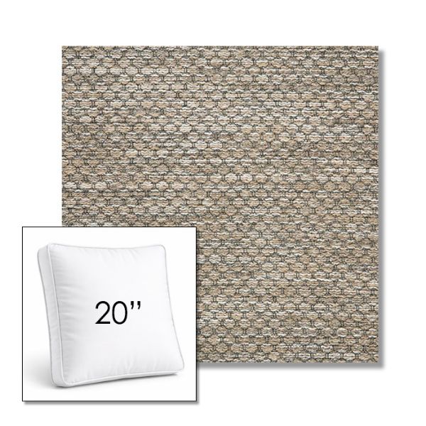 Picture of Litchfield Pebble | 20" Square Boxed Sunbrella® Outdoor Pillow (3" Thick)