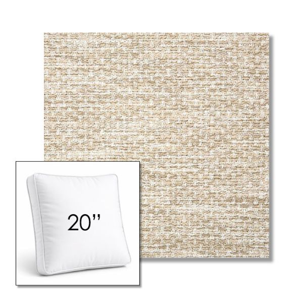 Picture of Litchfield Sand | 20" Square Boxed Sunbrella® Outdoor Pillow (3" Thick)