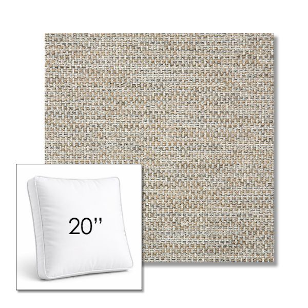 Picture of Mainstreet Dove | 20" Square Boxed Sunbrella® Outdoor Pillow (3" Thick)