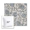 Picture of Martha Floral Periwinkle | 20" Square Boxed Sunbrella® Outdoor Pillow (3" Thick)
