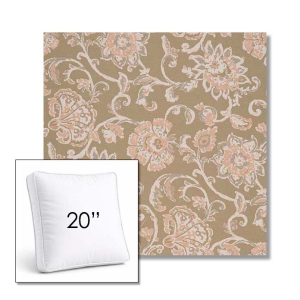 Picture of Martha Floral Spring | 20" Square Boxed Sunbrella® Outdoor Pillow (3" Thick)