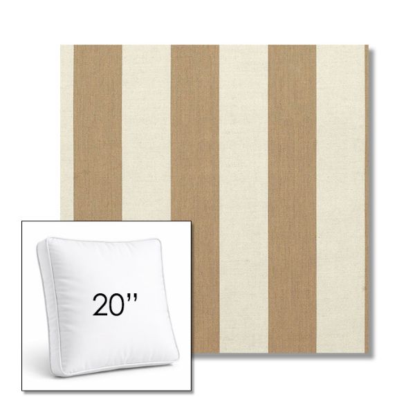 Picture of Maxim Heather Beige | 20" Square Boxed Sunbrella® Outdoor Pillow (3" Thick)