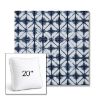 Picture of Midori Indigo | 20" Square Boxed Sunbrella® Outdoor Pillow (3" Thick)