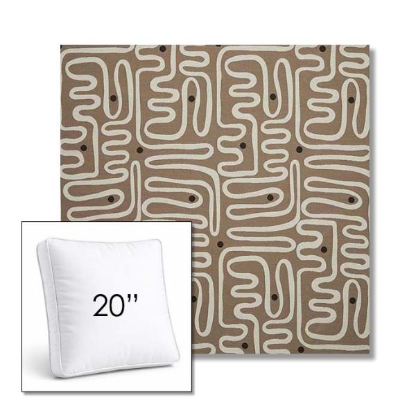 Picture of Nema Pampas | 20" Square Boxed Sunbrella® Outdoor Pillow (3" Thick)