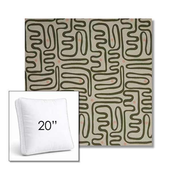 Picture of Nema Sagebrush | 20" Square Boxed Sunbrella® Outdoor Pillow (3" Thick)