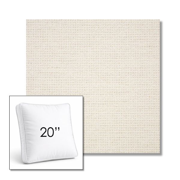 Picture of Nurture White | 20" Square Boxed Sunbrella® Outdoor Pillow (3" Thick)