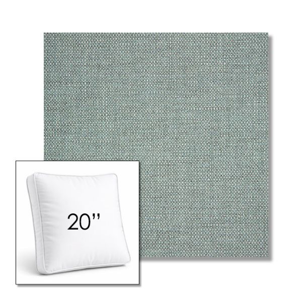Picture of Piazza Mist | 20" Square Boxed Sunbrella® Outdoor Pillow (3" Thick)