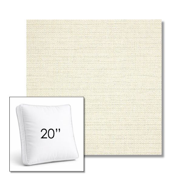 Picture of Piazza Parchment | 20" Square Boxed Sunbrella® Outdoor Pillow (3" Thick)
