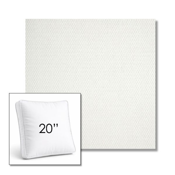 Picture of Pique Salt | 20" Square Boxed Sunbrella® Outdoor Pillow (3" Thick)