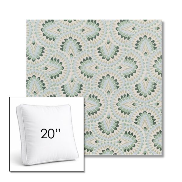 Picture of Plume Spring | 20" Square Boxed Sunbrella® Outdoor Pillow (3" Thick)