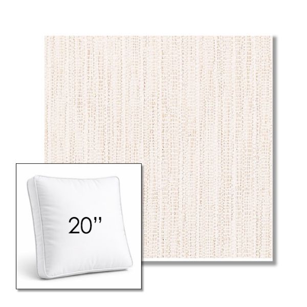 Picture of Poros Eggshell | 20" Square Boxed Sunbrella® Outdoor Pillow (3" Thick)