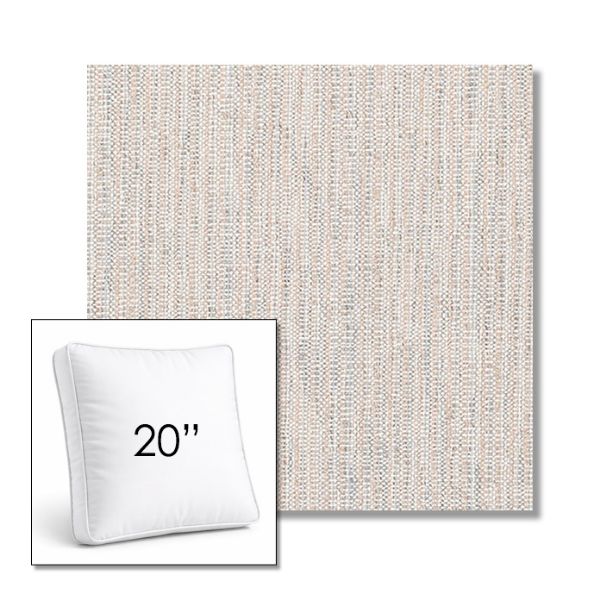 Picture of Poros Sky | 20" Square Boxed Sunbrella® Outdoor Pillow (3" Thick)