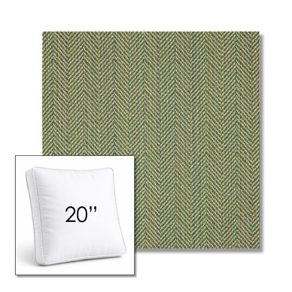 Picture of Posh Shamrock | 20" Square Boxed Sunbrella® Outdoor Pillow (3" Thick)