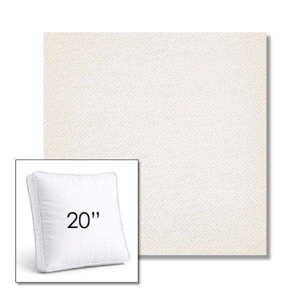 Picture of Posh Snow | 20" Square Boxed Sunbrella® Outdoor Pillow (3" Thick)
